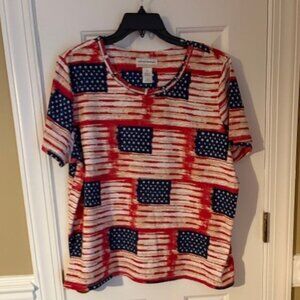 Alfred Dunner Patriotic Tee Size 2X